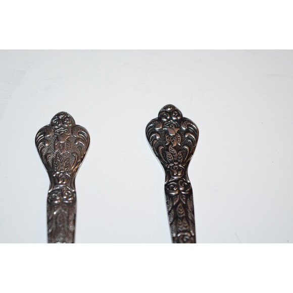 Vtg VERSAILLES MSI Stainless Salad Fork 6.5” Flowers + Spoon Japan - Picture 3 of 8